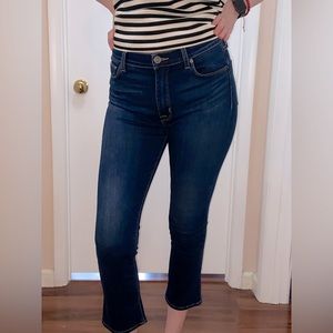 Hudson Denim Harper HighRise Crop Baby Kick Flare Capri Jeans Womens 28